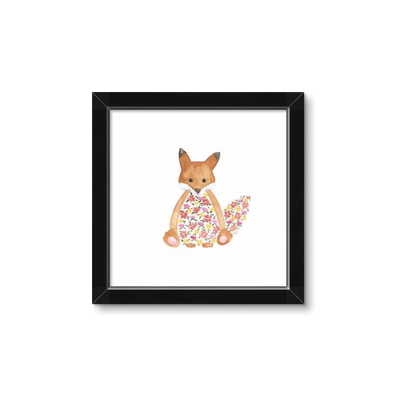Picture of Baby Floral Fox _GroupedProduct_Square_Mini_ _GroupedProduct_Square_Framed_Matted_