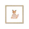 Picture of Baby Floral Fox _GroupedProduct_Square_Mini_ _GroupedProduct_Square_Framed_Matted_