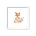 Picture of Baby Floral Fox _GroupedProduct_Square_Mini_ _GroupedProduct_Square_Framed_Matted_