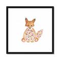 Picture of Baby Floral Fox _GroupedProduct_Square_Mini_ _GroupedProduct_Square_Framed_Matted_