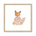 Picture of Baby Floral Fox _GroupedProduct_Square_Mini_ _GroupedProduct_Square_Framed_Matted_