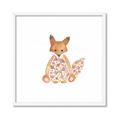Picture of Baby Floral Fox _GroupedProduct_Square_Mini_ _GroupedProduct_Square_Framed_Matted_