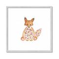 Picture of Baby Floral Fox _GroupedProduct_Square_Mini_ _GroupedProduct_Square_Framed_Matted_