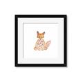 Picture of Baby Floral Fox _GroupedProduct_Square_Mini_ _GroupedProduct_Square_Framed_Matted_