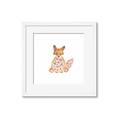 Picture of Baby Floral Fox _GroupedProduct_Square_Mini_ _GroupedProduct_Square_Framed_Matted_