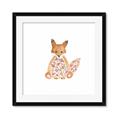 Picture of Baby Floral Fox _GroupedProduct_Square_Mini_ _GroupedProduct_Square_Framed_Matted_