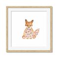 Picture of Baby Floral Fox _GroupedProduct_Square_Mini_ _GroupedProduct_Square_Framed_Matted_