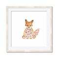 Picture of Baby Floral Fox _GroupedProduct_Square_Mini_ _GroupedProduct_Square_Framed_Matted_