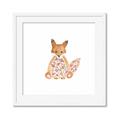 Picture of Baby Floral Fox _GroupedProduct_Square_Mini_ _GroupedProduct_Square_Framed_Matted_