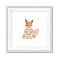 Picture of Baby Floral Fox _GroupedProduct_Square_Mini_ _GroupedProduct_Square_Framed_Matted_