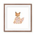Picture of Baby Floral Fox _GroupedProduct_Square_Mini_ _GroupedProduct_Square_Framed_Matted_