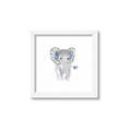 Picture of Baby Floral Elephant _GroupedProduct_Square_Mini_ _GroupedProduct_Square_Framed_Matted_