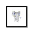 Picture of Baby Floral Elephant _GroupedProduct_Square_Mini_ _GroupedProduct_Square_Framed_Matted_