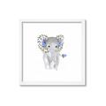 Picture of Baby Floral Elephant _GroupedProduct_Square_Mini_ _GroupedProduct_Square_Framed_Matted_