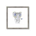Picture of Baby Floral Elephant _GroupedProduct_Square_Mini_ _GroupedProduct_Square_Framed_Matted_
