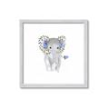 Picture of Baby Floral Elephant _GroupedProduct_Square_Mini_ _GroupedProduct_Square_Framed_Matted_