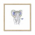 Picture of Baby Floral Elephant _GroupedProduct_Square_Mini_ _GroupedProduct_Square_Framed_Matted_