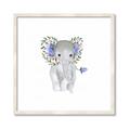 Picture of Baby Floral Elephant _GroupedProduct_Square_Mini_ _GroupedProduct_Square_Framed_Matted_