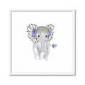 Picture of Baby Floral Elephant _GroupedProduct_Square_Mini_ _GroupedProduct_Square_Framed_Matted_