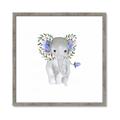 Picture of Baby Floral Elephant _GroupedProduct_Square_Mini_ _GroupedProduct_Square_Framed_Matted_