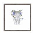 Picture of Baby Floral Elephant _GroupedProduct_Square_Mini_ _GroupedProduct_Square_Framed_Matted_