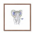 Picture of Baby Floral Elephant _GroupedProduct_Square_Mini_ _GroupedProduct_Square_Framed_Matted_