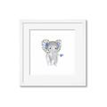 Picture of Baby Floral Elephant _GroupedProduct_Square_Mini_ _GroupedProduct_Square_Framed_Matted_