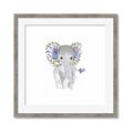 Picture of Baby Floral Elephant _GroupedProduct_Square_Mini_ _GroupedProduct_Square_Framed_Matted_