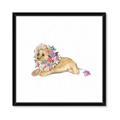 Picture of Baby Floral Lion _GroupedProduct_Square_Mini_ _GroupedProduct_Square_Framed_Matted_