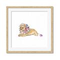Picture of Baby Floral Lion _GroupedProduct_Square_Mini_ _GroupedProduct_Square_Framed_Matted_