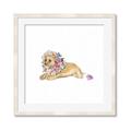 Picture of Baby Floral Lion _GroupedProduct_Square_Mini_ _GroupedProduct_Square_Framed_Matted_