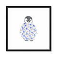 Picture of Baby Floral Penguin _GroupedProduct_Square_Mini_ _GroupedProduct_Square_Framed_Matted_