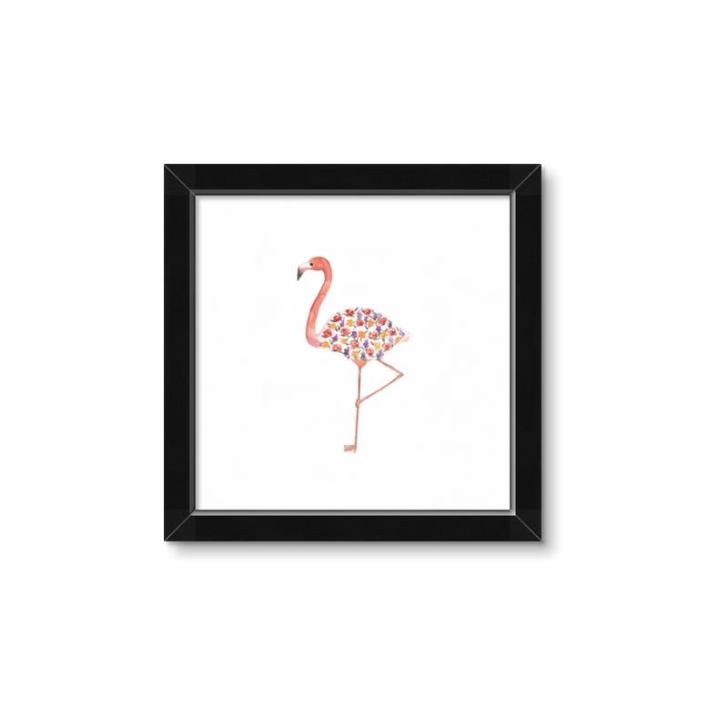 Picture of Baby Floral Flamingo  _GroupedProduct_Square_Mini_ _GroupedProduct_Square_Framed_Matted_