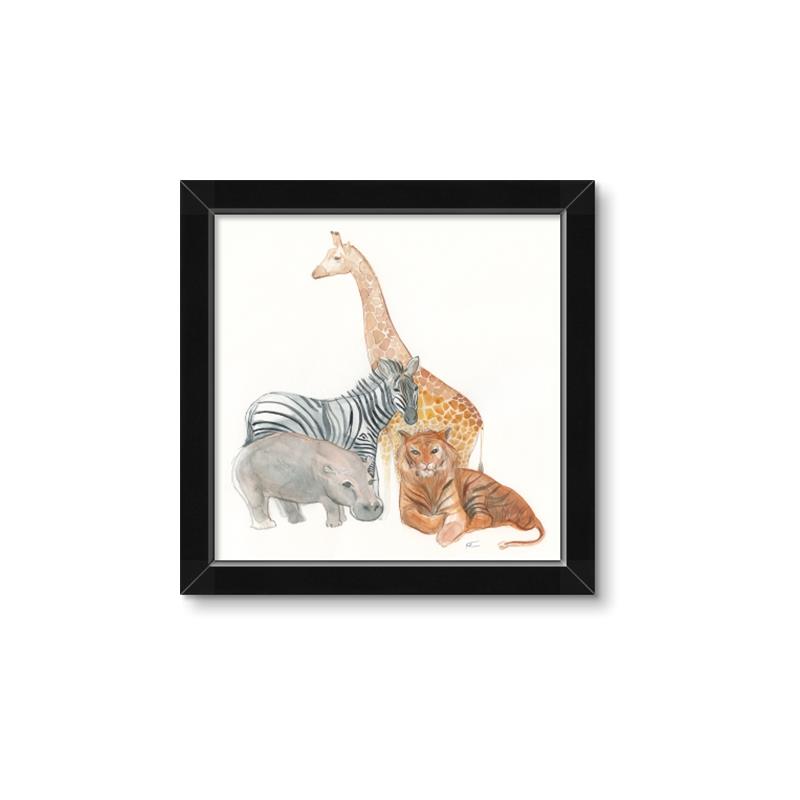 Picture of Safari Squad I _GroupedProduct_Square_Mini_ _GroupedProduct_Square_Framed_Matted_