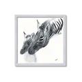 Picture of Mom and baby Zebra _GroupedProduct_Square_Mini_ _GroupedProduct_Square_Framed_Matted_