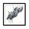 Picture of Mom and baby Zebra _GroupedProduct_Square_Mini_ _GroupedProduct_Square_Framed_Matted_