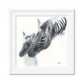 Picture of Mom and baby Zebra _GroupedProduct_Square_Mini_ _GroupedProduct_Square_Framed_Matted_