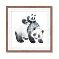 Picture of Mom and Baby Panda _GroupedProduct_Square_Mini_ _GroupedProduct_Square_Framed_Matted_