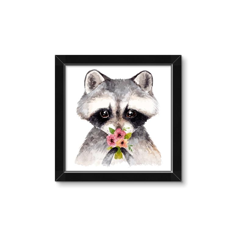 Picture of Garden Raccoon _GroupedProduct_Square_Mini_ _GroupedProduct_Square_Framed_Matted_