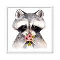 Picture of Garden Raccoon _GroupedProduct_Square_Mini_ _GroupedProduct_Square_Framed_Matted_