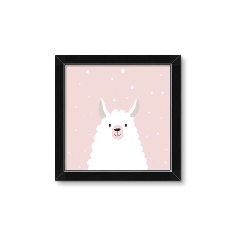 Picture of Pinky Llama  _GroupedProduct_Square_Mini_ _GroupedProduct_Square_Framed_Matted_