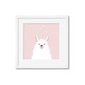 Picture of Pinky Llama  _GroupedProduct_Square_Mini_ _GroupedProduct_Square_Framed_Matted_