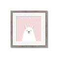 Picture of Pinky Llama  _GroupedProduct_Square_Mini_ _GroupedProduct_Square_Framed_Matted_
