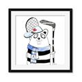 Picture of Hockey Beaver _GroupedProduct_Square_Mini_ _GroupedProduct_Square_Framed_Matted_