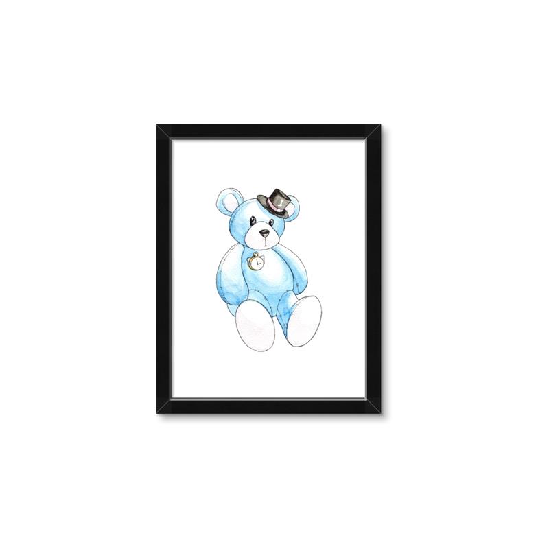 Picture of Blue Teddy _GroupedProduct_Rectangle_Portrait_Mini_ _GroupedProduct_Rectangle_Portrait_Framed_Matted_