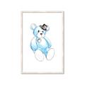 Picture of Blue Teddy _GroupedProduct_Rectangle_Portrait_Mini_ _GroupedProduct_Rectangle_Portrait_Framed_Matted_