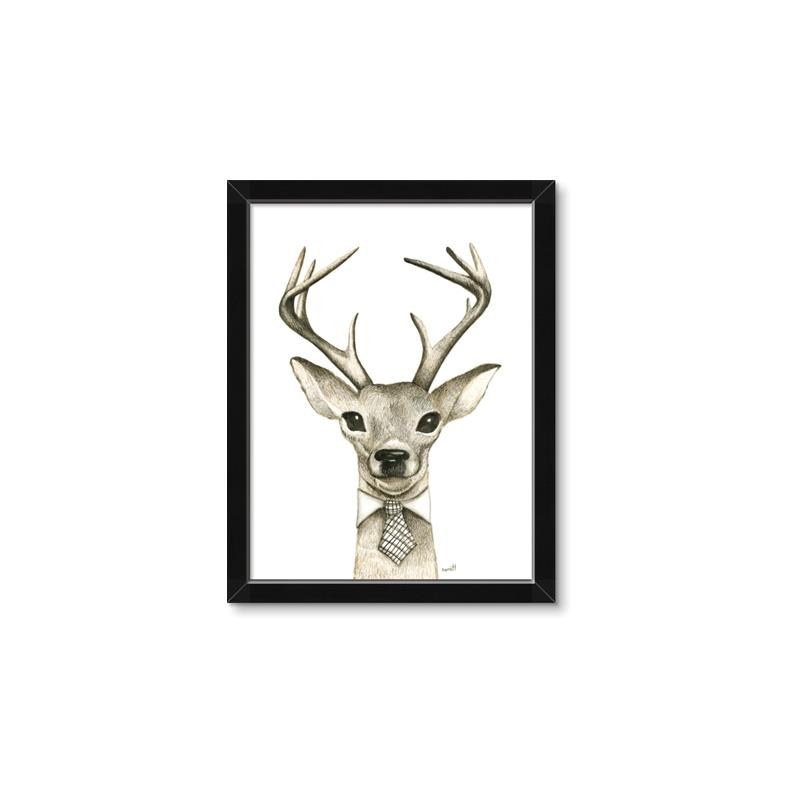 Picture of Baby Deer with Short Tie _GroupedProduct_Rectangle_Portrait_Mini_ _GroupedProduct_Rectangle_Portrait_Framed_Matted_