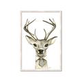 Picture of Baby Deer with Short Tie _GroupedProduct_Rectangle_Portrait_Mini_ _GroupedProduct_Rectangle_Portrait_Framed_Matted_
