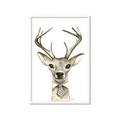 Picture of Baby Deer with Short Tie _GroupedProduct_Rectangle_Portrait_Mini_ _GroupedProduct_Rectangle_Portrait_Framed_Matted_