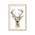Picture of Baby Deer with Short Tie _GroupedProduct_Rectangle_Portrait_Mini_ _GroupedProduct_Rectangle_Portrait_Framed_Matted_